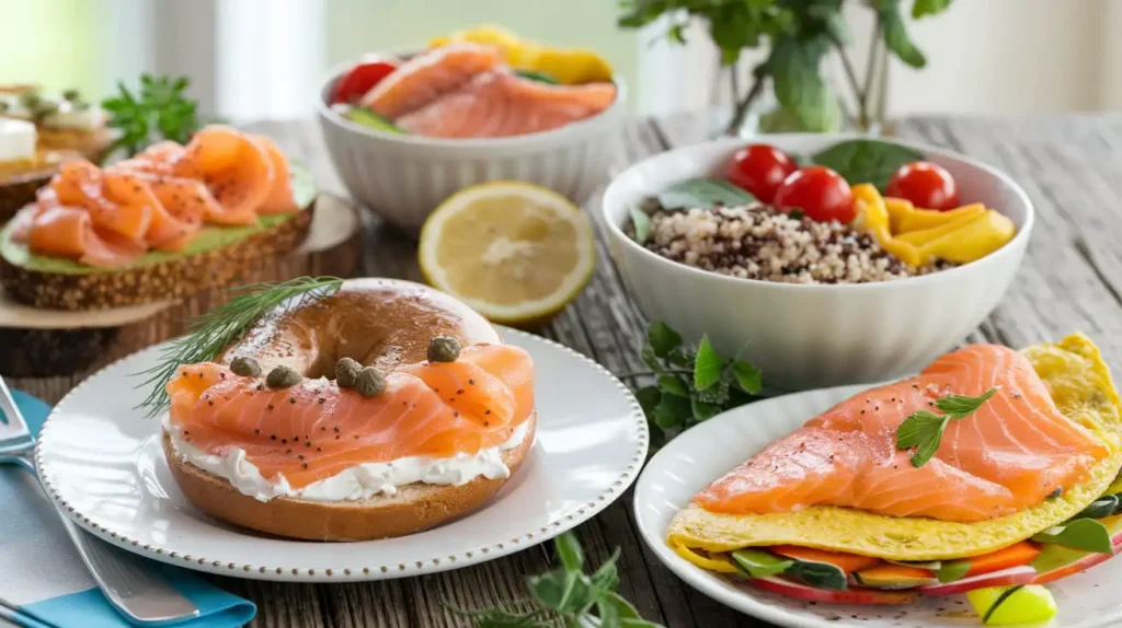 Delicious Salmon Breakfast Plate