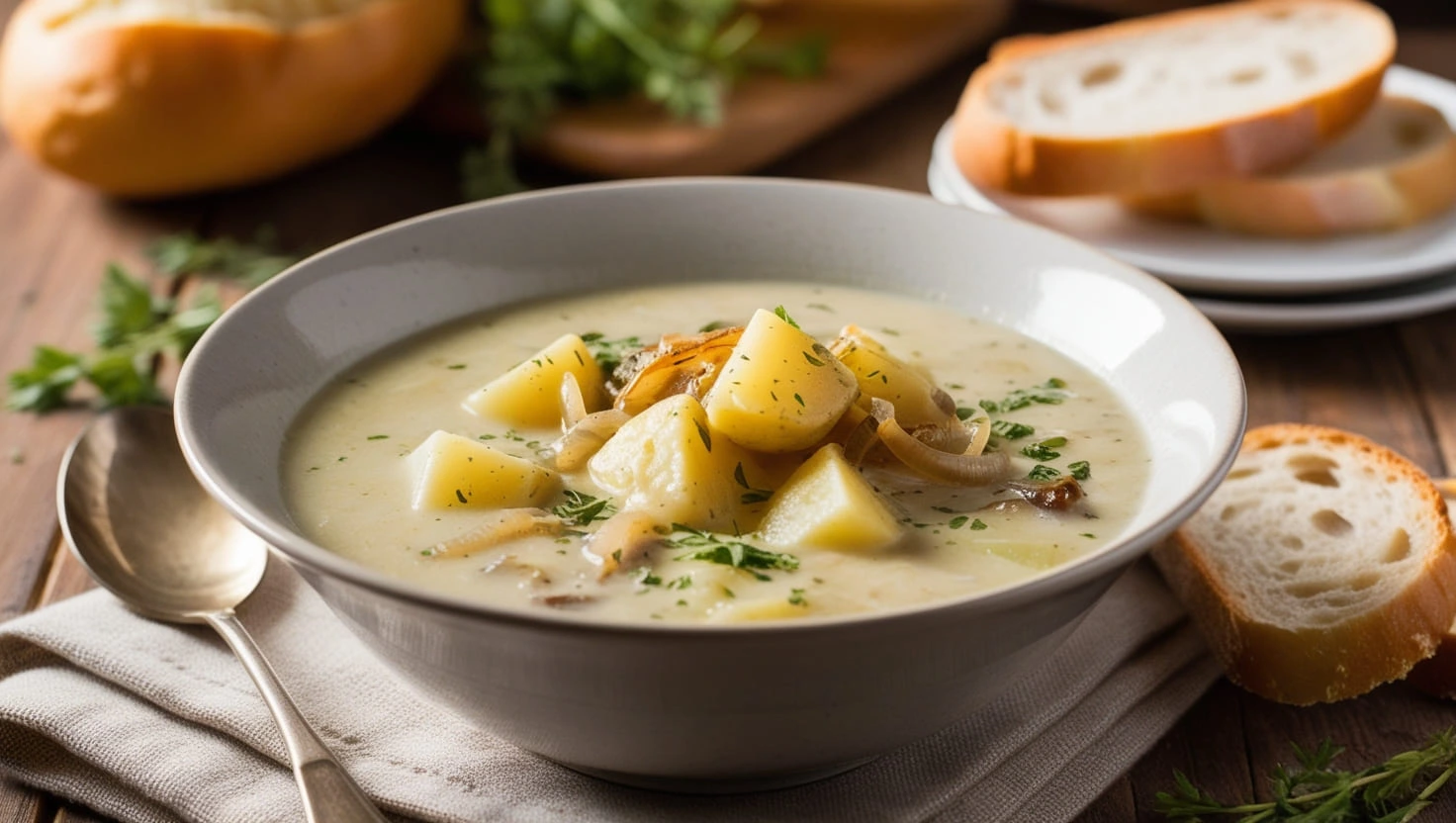 Potato and onion soup
