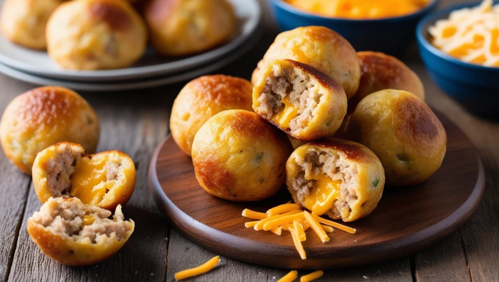 sausage balls with pancake mix