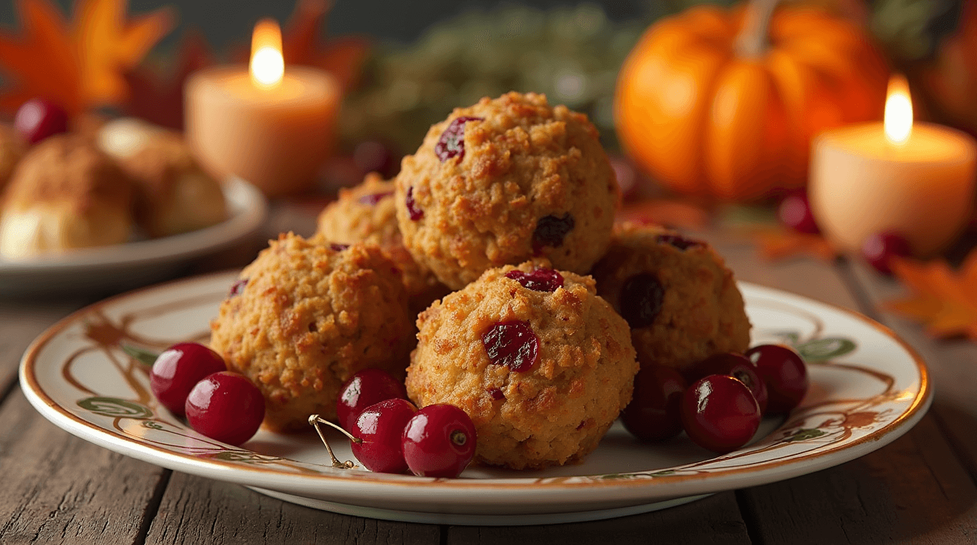 Cranberry and Turkey Stuffing Balls - A Festive Holiday Delight