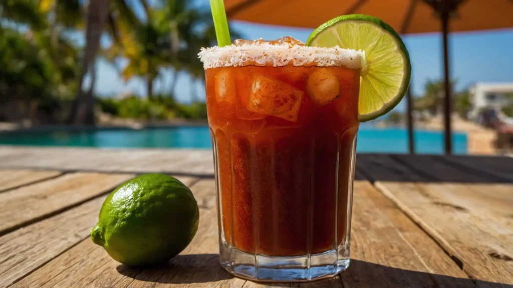 Refreshing Cubana Michelada Cocktail with Lime and Spices