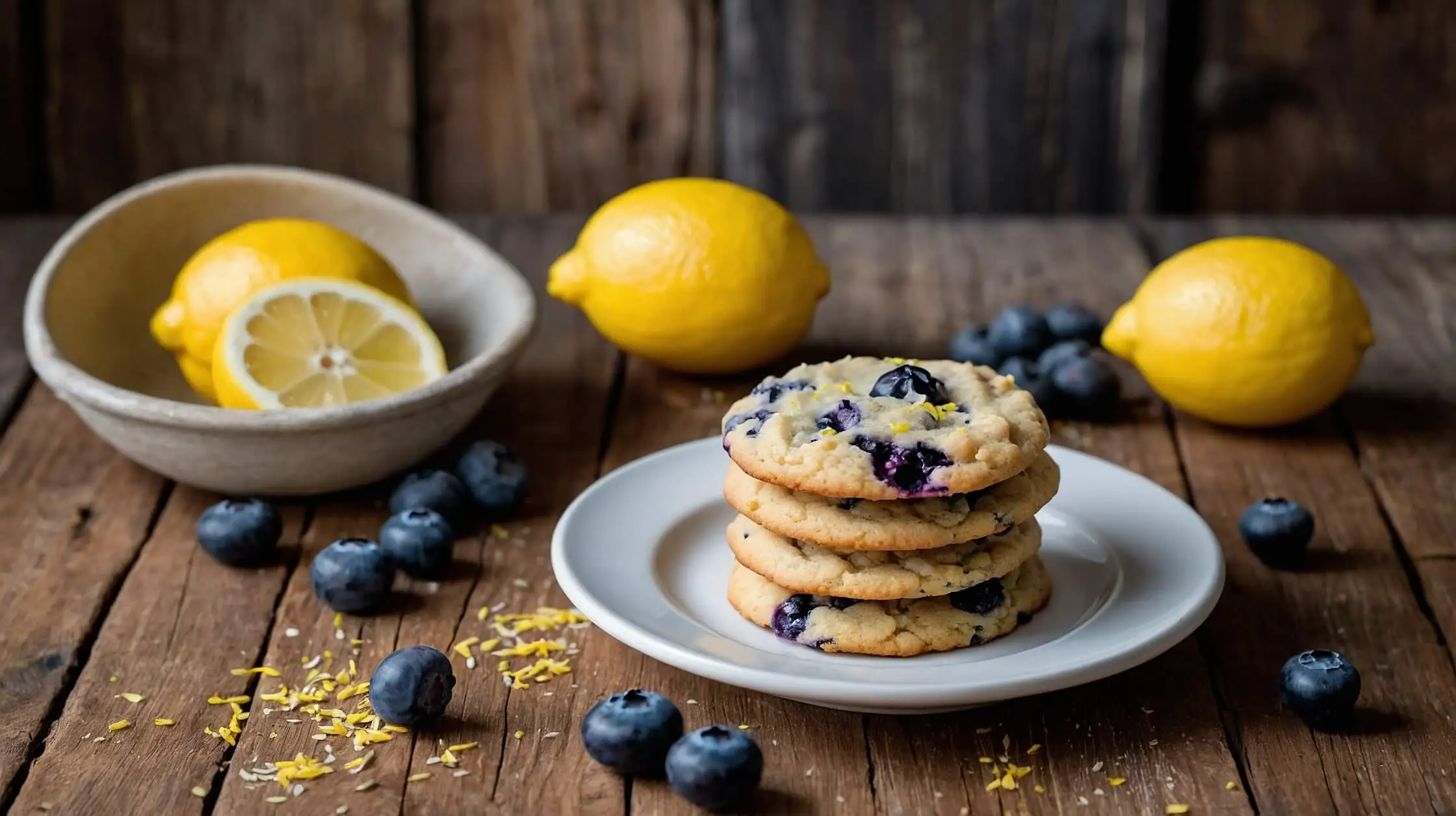 Lemon Blueberry Cookies Freshly Baked