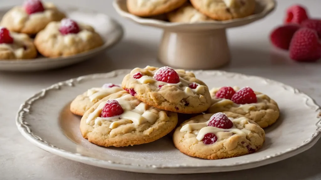 white chocolate raspberry cookies