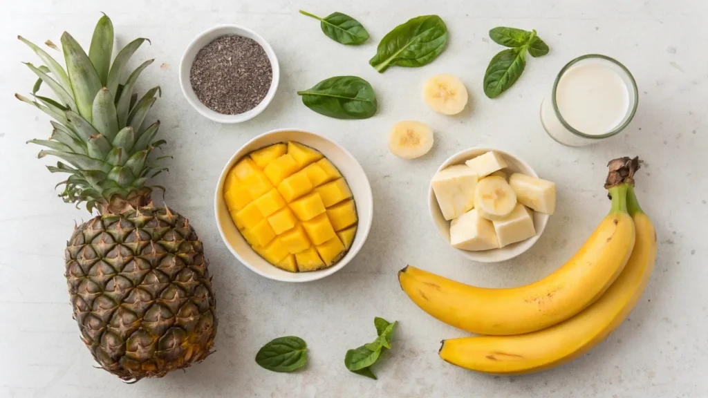 Ingredients for Tropical Smoothie