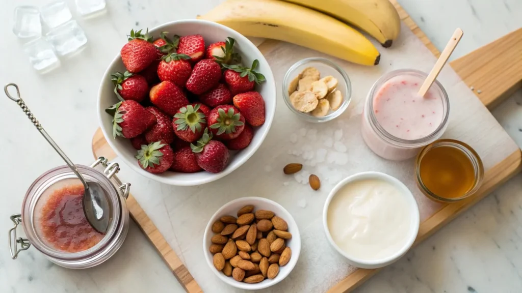 Ingredients for the Best Strawberry Smoothie