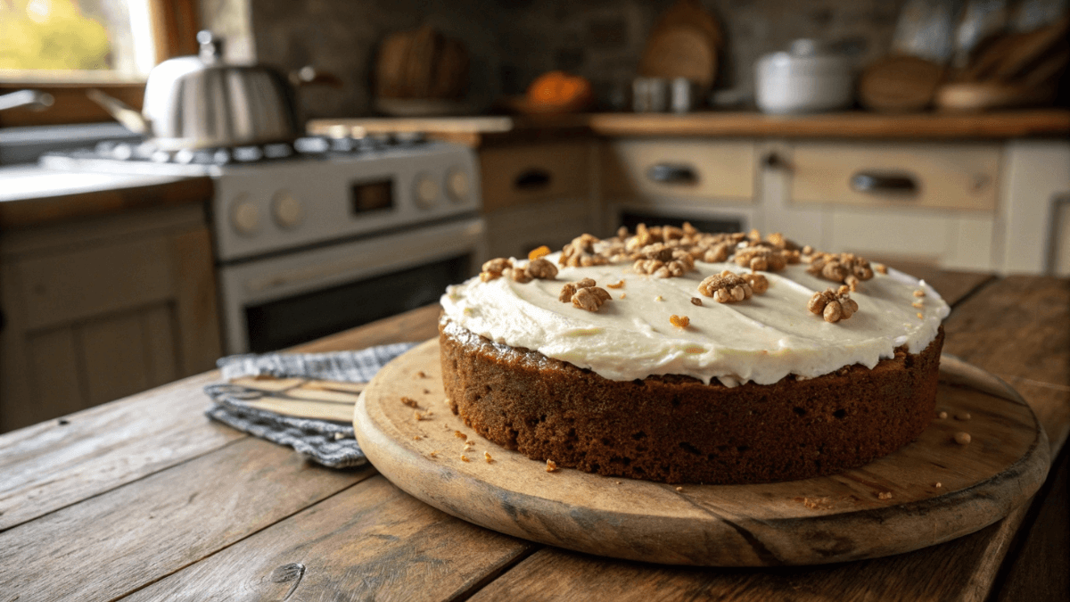 Homemade Carrot Cake with Cream Cheese Frosting